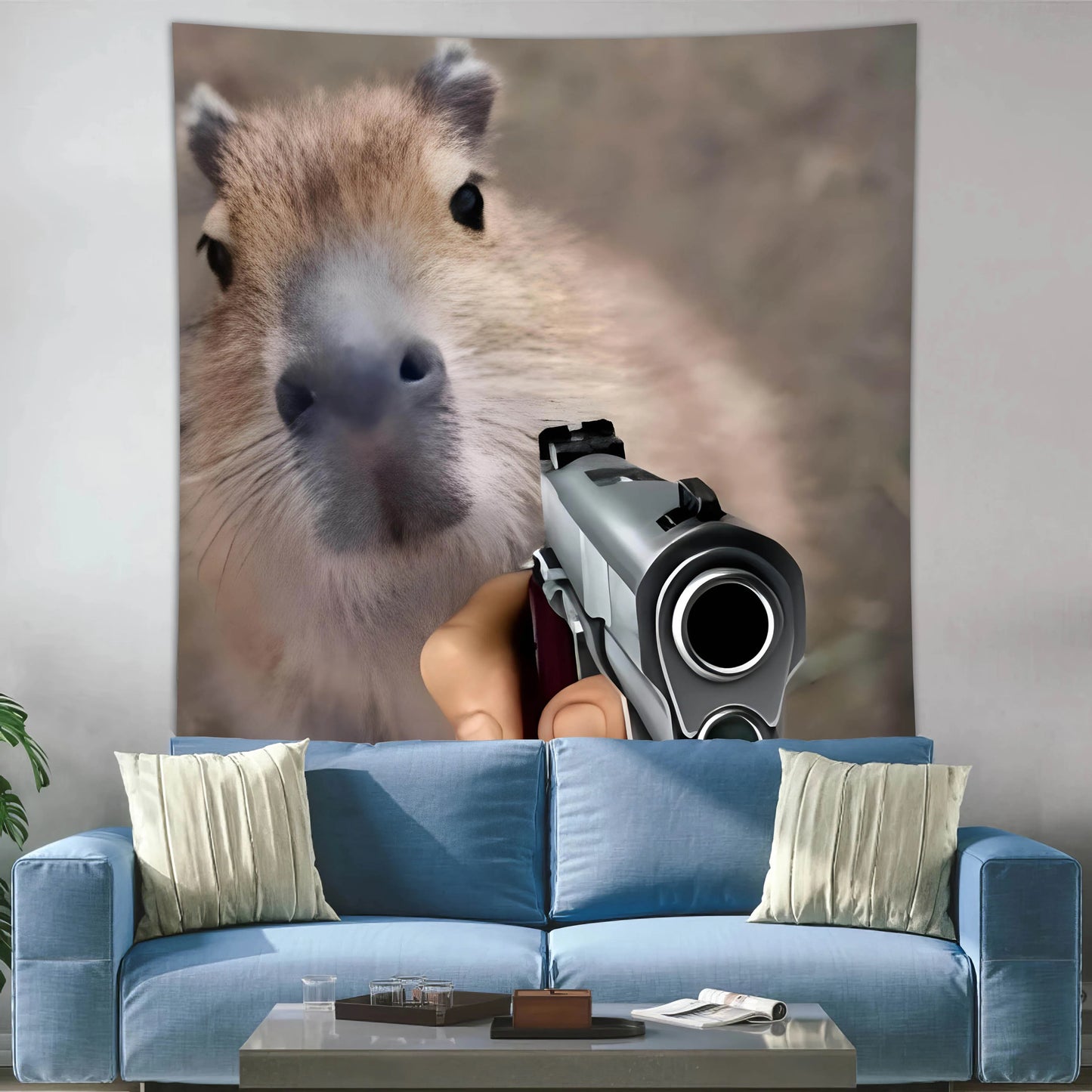 Capybara with Gun