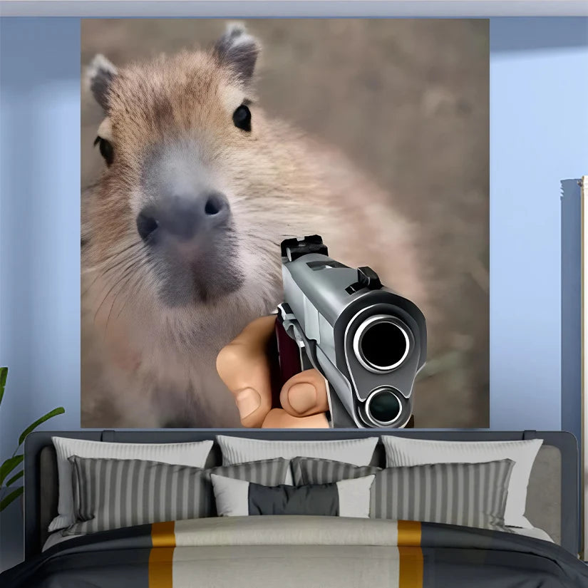 Capybara with Gun