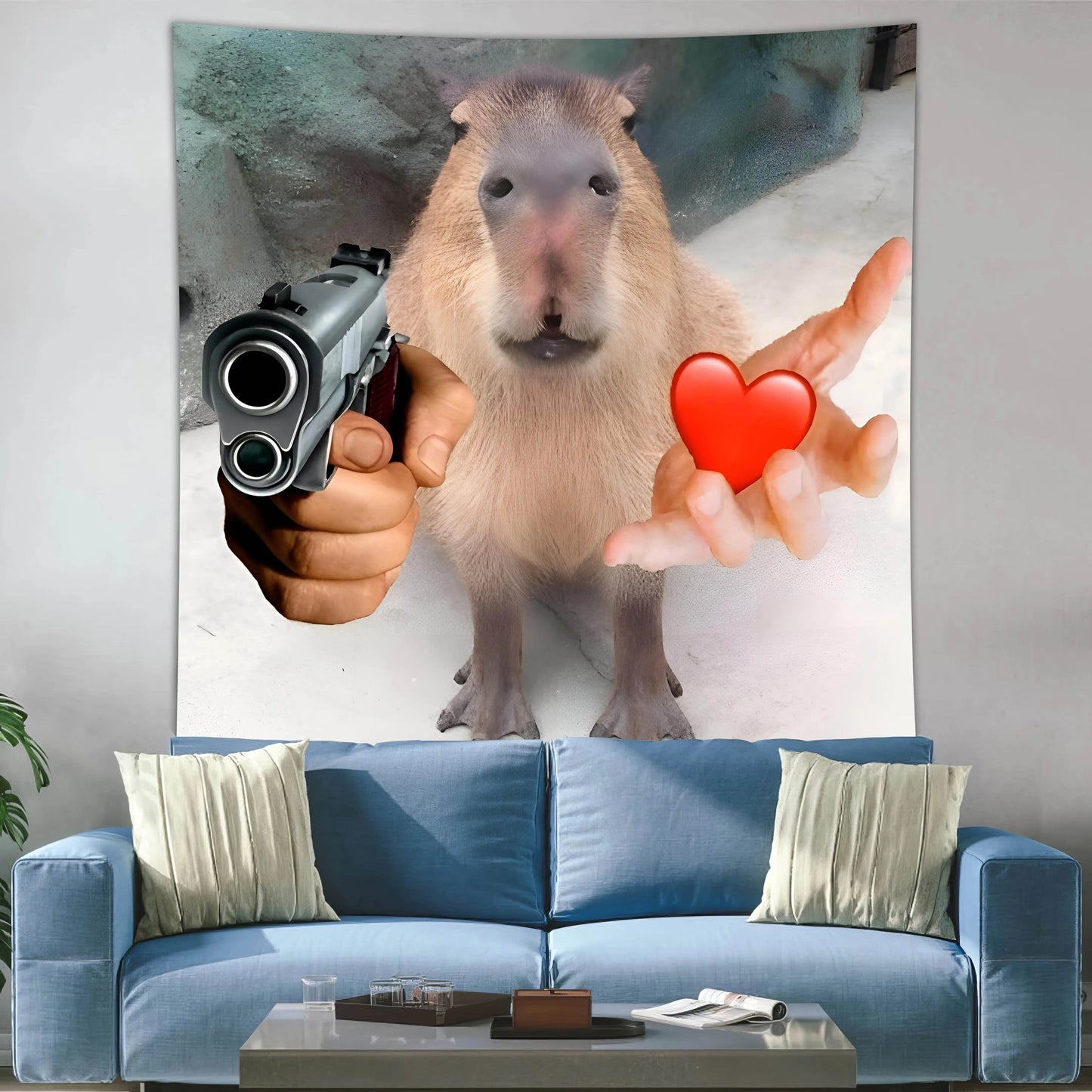 Capybara with Gun