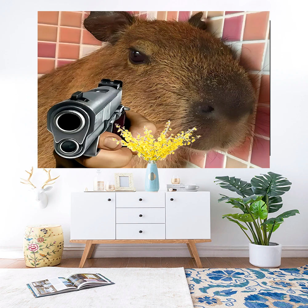 Capybara with Gun