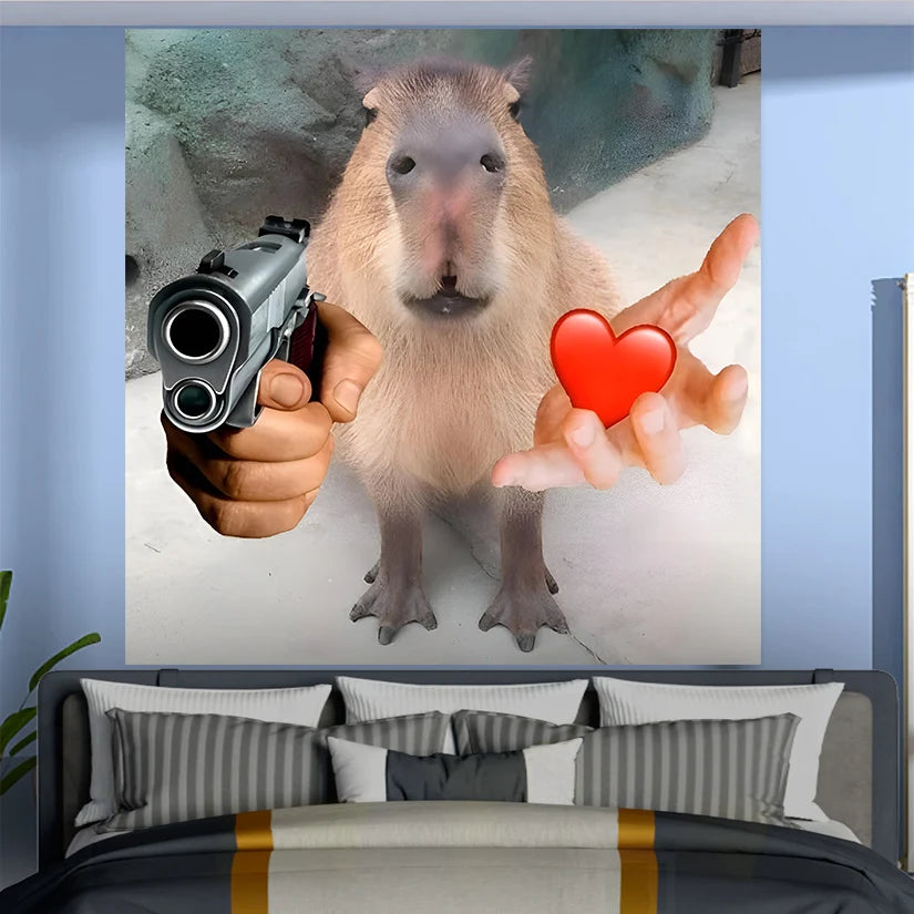 Capybara with Gun