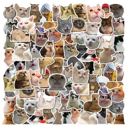 50PCS Kawaii Cat Mood Stickers